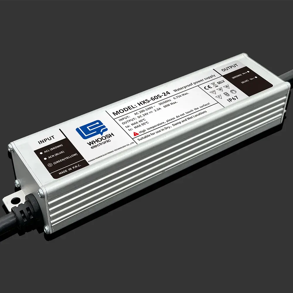 IP67 60W 12V 24V wasserdichtes Netzteil Integriertes Aluminiumgehäuse mit Silikon vollständig versiegelt Fabrikpreis